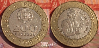 Португалия 200 эскудо 1998 года, KM# 655, 230a-040