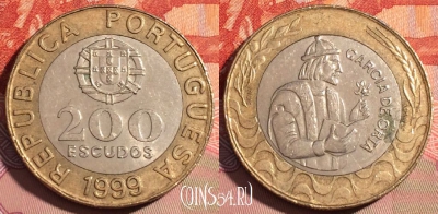Португалия 200 эскудо 1999 года, KM# 655, 082c-019