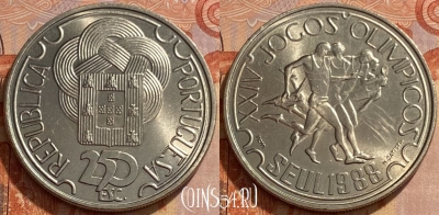 Португалия 250 эскудо 1988 года, KM# 643, 461q-378 ♛