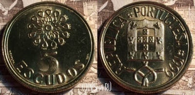 Португалия 5 эскудо 1999 года, KM# 632, 051-054