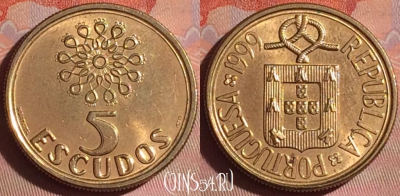 Португалия 5 эскудо 1999 года, KM# 632, 052i-047