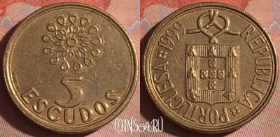Португалия 5 эскудо 1999 года, KM# 632, 054i-021