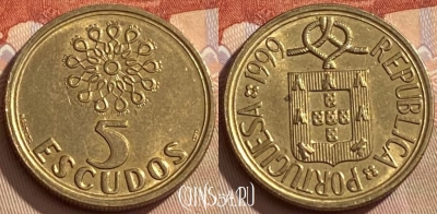 Португалия 5 эскудо 1999 года, KM# 632, 438q-122