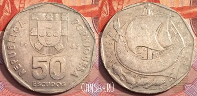 Португалия 50 эскудо 1987 года, KM# 636, 249-114