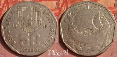 Португалия 50 эскудо 1998 года, KM# 636, 347l-043