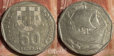 Португалия 50 эскудо 1999 года, KM# 636, s454s-019