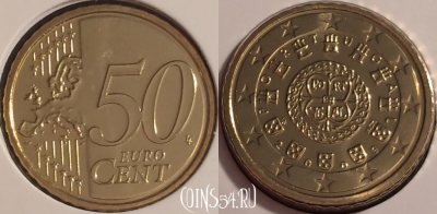 Португалия 50 евроцентов 2009 года, KM# 765, BU, 401l-202