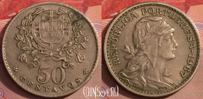 Португалия 50 сентаво 1967 года, KM# 577, 085j-010