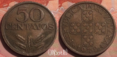 Португалия 50 сентаво 1972 года, KM# 596, 249a-037