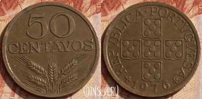 Португалия 50 сентаво 1976 года, KM# 596, 443q-031