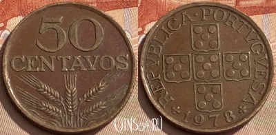 Португалия 50 сентаво 1978 года, KM# 596, 432q-013