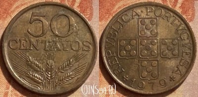 Португалия 50 сентаво 1979 года, KM# 596, 306q-091