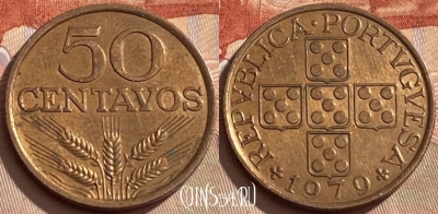 Португалия 50 сентаво 1979 года, KM# 596, 432q-107
