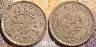Португальский Мозамбик 5 эскудо 1973 года, 143-049