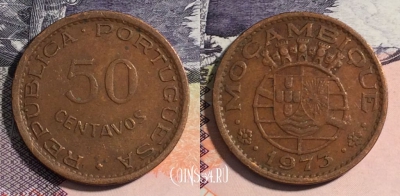 Португальский Мозамбик 50 сентаво 1973 года, KM# 89, 165-011