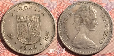 Родезия 1 шиллинг 1964 года, KM# 2, a119-061