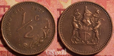 Родезия 1/2 цента 1971 года, KM# 9, 160j-094