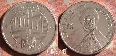 Румыния 1000 лей 2004 года, KM# 153, UNC, 063i-017