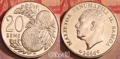 Самоа 20 сене 2006 года, KM# 133, UNC, 103j-029
