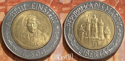 Сан-Марино 500 лир 1984 года, KM# 167, 461q-198 ♛
