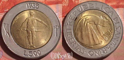 Сан-Марино 500 лир 1985 года, KM# 181, 240f-034