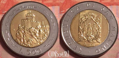Сан-Марино 500 лир 1988 года, KM# 226, UNC, 065k-135