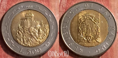 Сан-Марино 500 лир 1988 года, KM# 226, 409-100