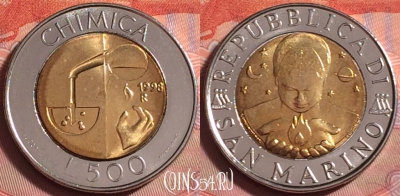 Сан-Марино 500 лир 1998 года, KM# 383, UNC, 065k-115