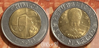 Сан-Марино 500 лир 1998 года, KM# 383, 461q-196 ♛