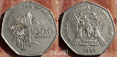 Сан-Томе и Принсипи 1000 добр 1997, KM# 90, 178s-120