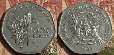 Сан-Томе и Принсипи 1000 добр 1997, KM# 90, 187s-107