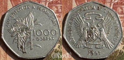 Сан-Томе и Принсипи 1000 добр 1997, KM# 90, 194s-096