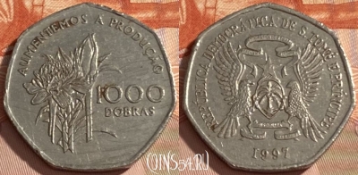 Сан-Томе и Принсипи 1000 добр 1997, KM# 90, 380r-076 ♛