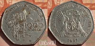 Сан-Томе и Принсипи 1000 добр 1997, KM# 90, 495р-025 ♛