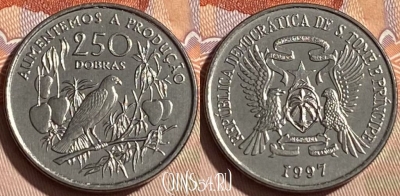 Сан-Томе и Принсипи 250 добр 1997, KM# 88, 464q-144 ♛