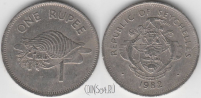 Сейшелы 1 рупия 1982 года, KM 50, 126-019