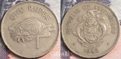 Сейшелы 1 рупия 1982 года, KM# 50, a107-139