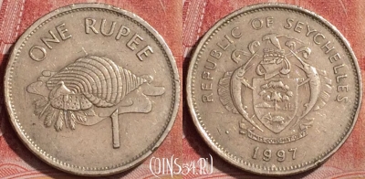 Сейшельские Острова 1 рупия 1997 года, KM# 50, 175l-003