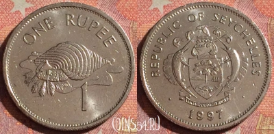 Сейшельские Острова 1 рупия 1997 года, KM# 50, 374-106