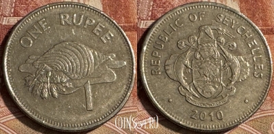 Сейшельские Острова 1 рупия 2010 г., KM# 50.1, 042s-115