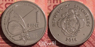 Сейшельские Острова 1 рупия 2016 года, 284i-029