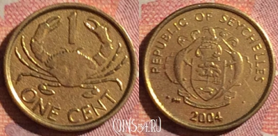Сейшельские Острова 1 цент 2004 года, UNC, 066i-046