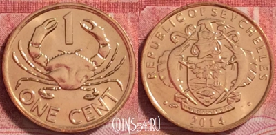 Сейшельские Острова 1 цент 2014 года, UNC, 267j-143