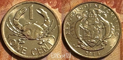 Сейшельские Острова 1 цент 2014 года, 502s-112