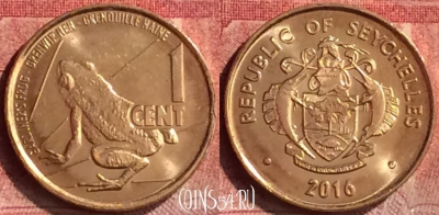 Сейшельские Острова 1 цент 2016 года, 105m-033