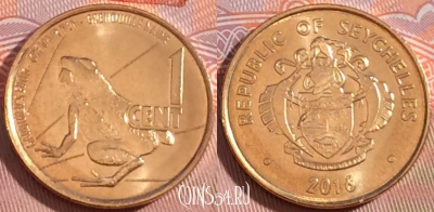 Сейшельские Острова 1 цент 2016 года, UNC, 276-023