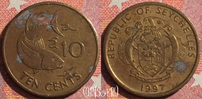 Сейшельские Острова 10 центов 1997 г., KM# 48, 344-067