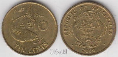 Сейшелы 10 центов 2000 года, KM# 48, 134-033