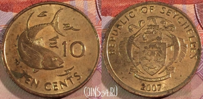 Сейшельские Острова 10 центов 2007 г., KM# 48a, 136b-074