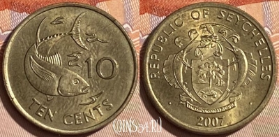 Сейшельские Острова 10 центов 2007 г., KM# 48a, 464q-112